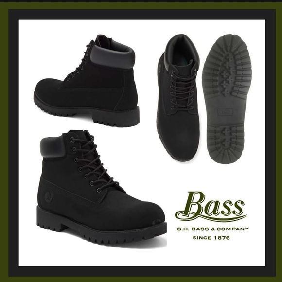 G.H. Bass Fillmore 2.0 UL Suede/Leather Black Mono Chrome Nubuck Work Boot Sz 13 - Picture 1 of 16